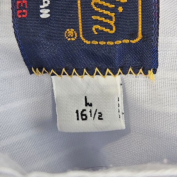 VTG Panhandle Slim Pearl Snap Shirt Mens 16.5 Blue Textured Stripes Western 90s - Picture 3 of 13